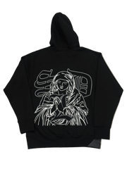 SKY DA LIMIT WHITE/GREY VIRGIN MARY BLACK HOODIE