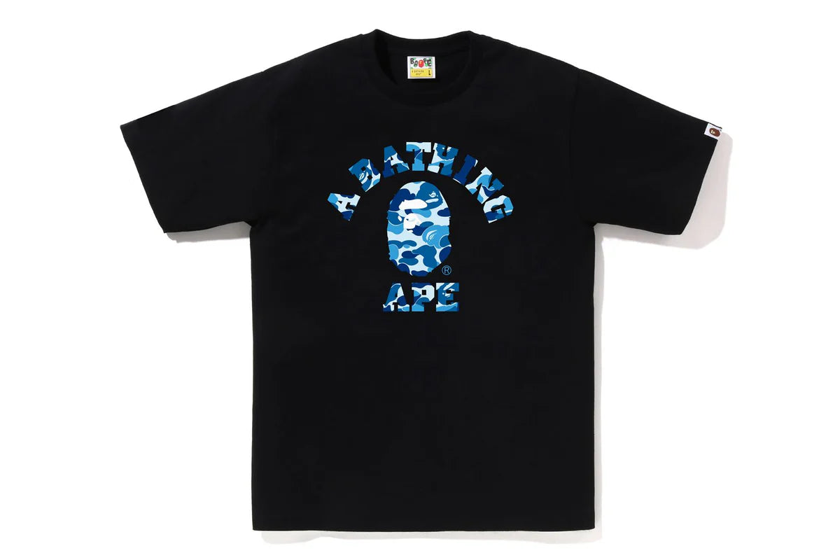 BAPE ABC CAMO COLLEGE T SHIRT "BABY BLUE"