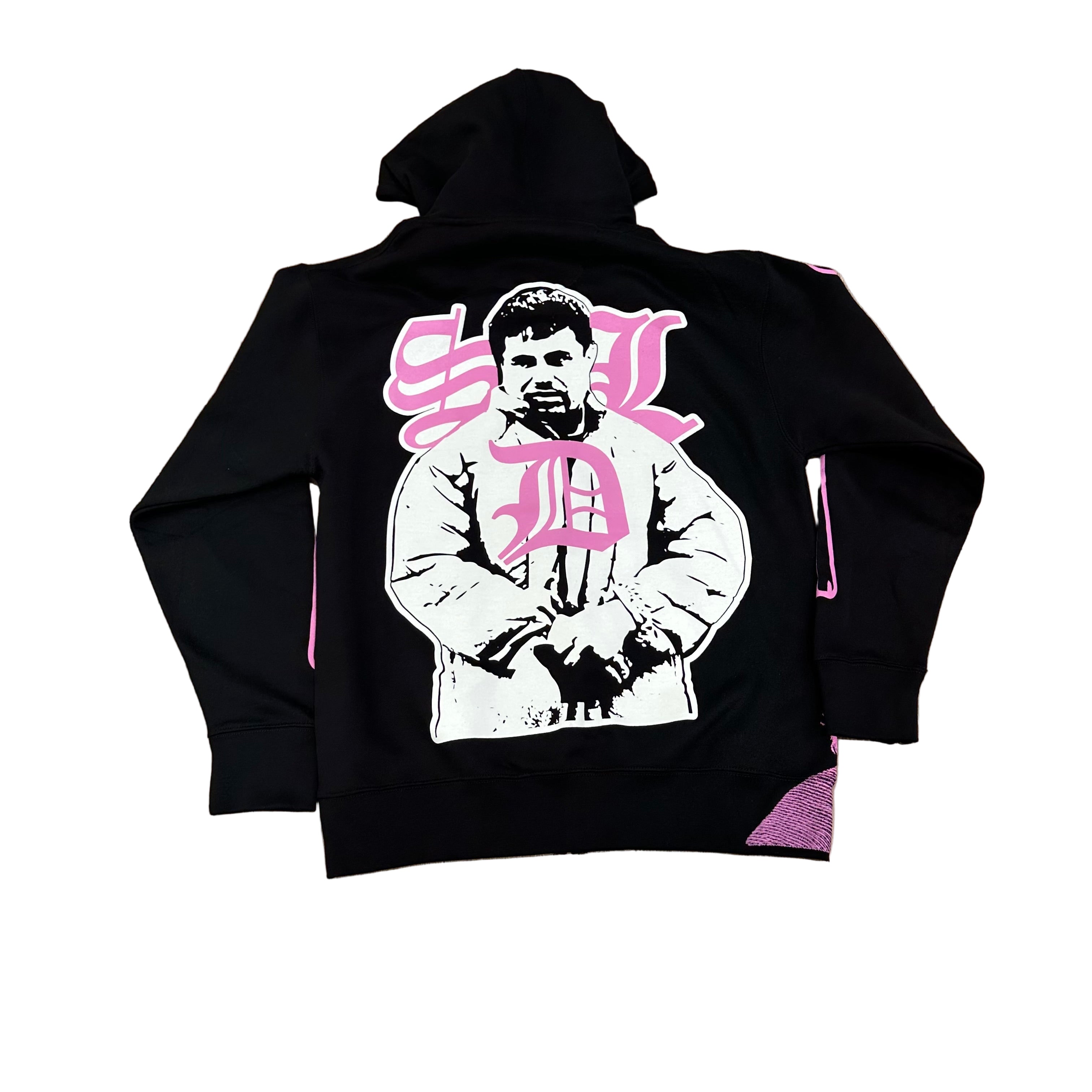SKYS DA LIMIT PINK / BLACK RHINESTONE ZIP-UP
