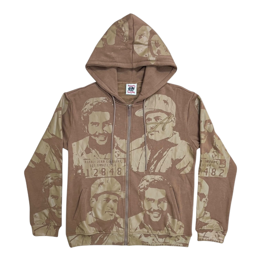 ASAALI BROWN MONOCHROME CARTEL HOODIE