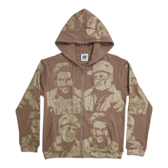 ASAALI BROWN MONOCHROME CARTEL HOODIE