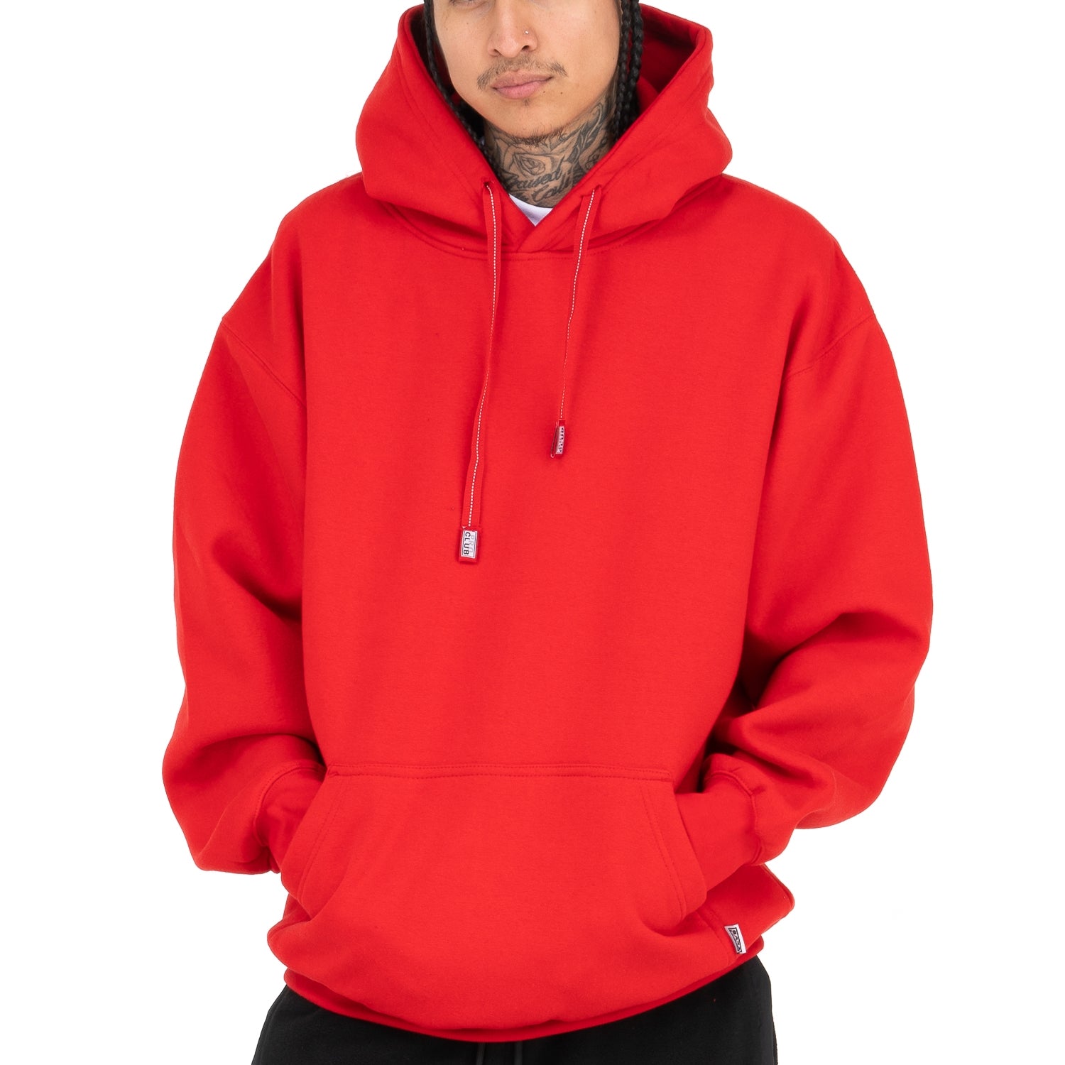 Pro Club Men's Heavyweight Pullover Hoodie (13oz) Red