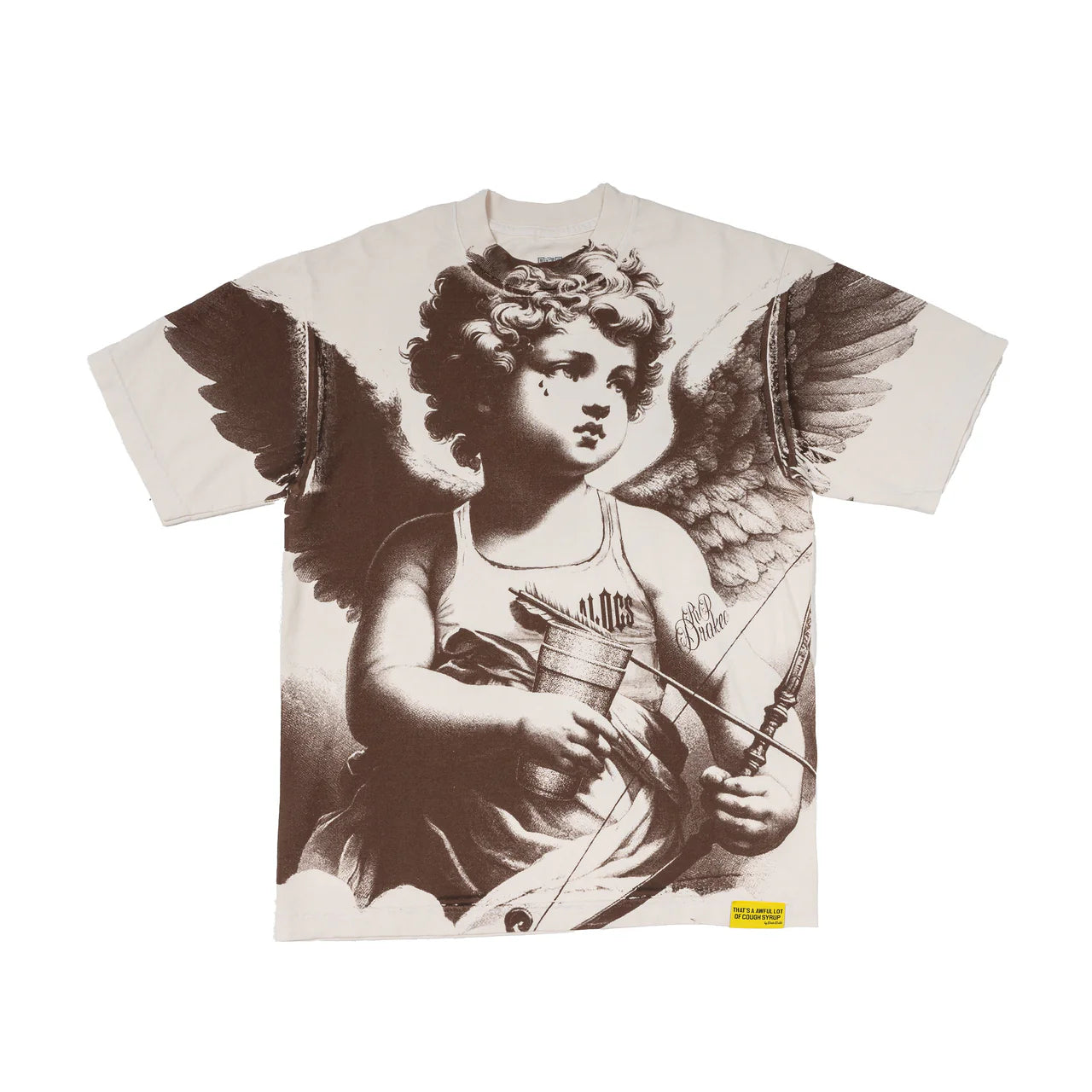 AWFUL LOT OF COUGH SYRUP CUPID TATTOO SHIRT (BROWN)