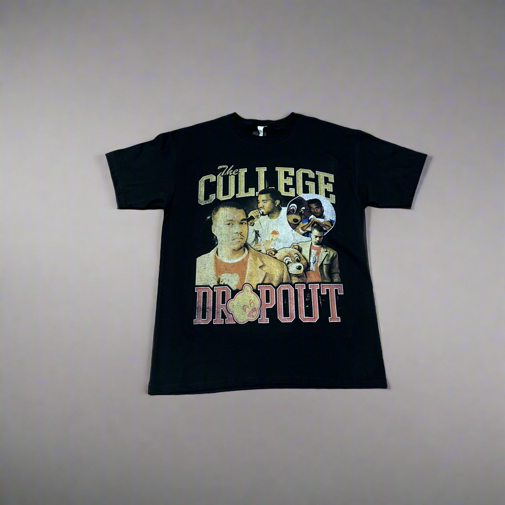 KAYNE  COLLEGE DROP OUT BLACK T- SHIRT