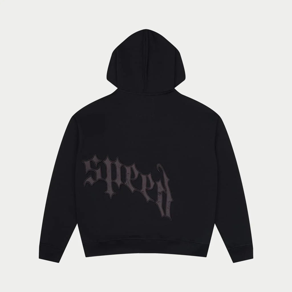 GODSPEED BLACK SATIN SWEATSUIT (TOP & BOTTOM)