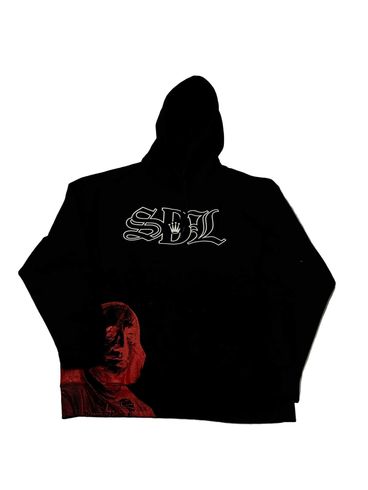 SKY DA LIMIT RED VIRGIN MARY BLACK HOODIE