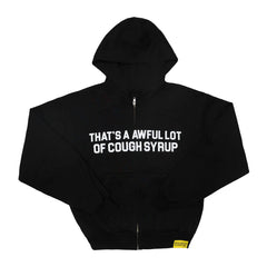 AWFUL LOT OF COUGH SYRUP CLASSIC BLACK ZIP UP HOODIE