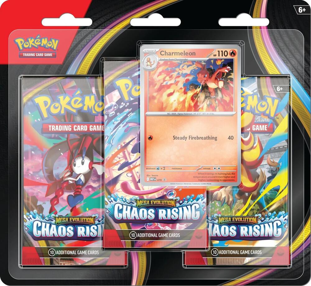 POKEMON CHAOS RISING 3 PACK BLISTER