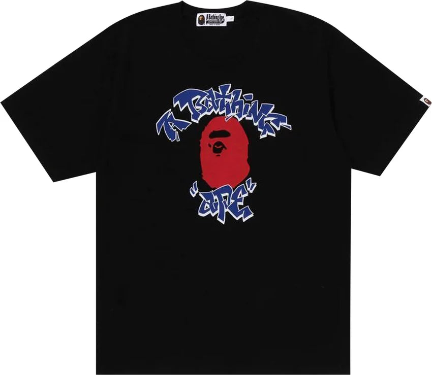 BAPE Graffiti College Tee 'Black'