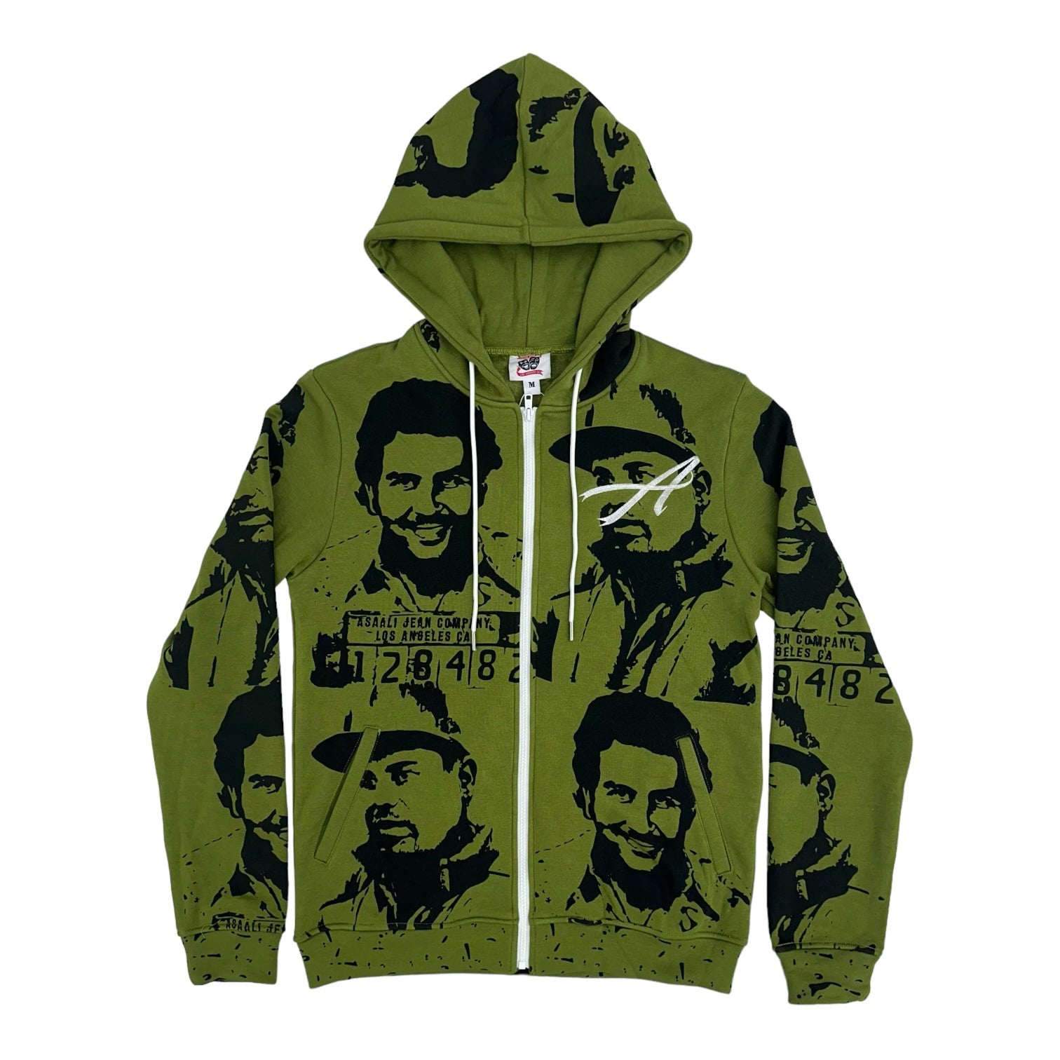 ASAALI OG CARTEL ZIP UP HOOIDE ARMY GREEN