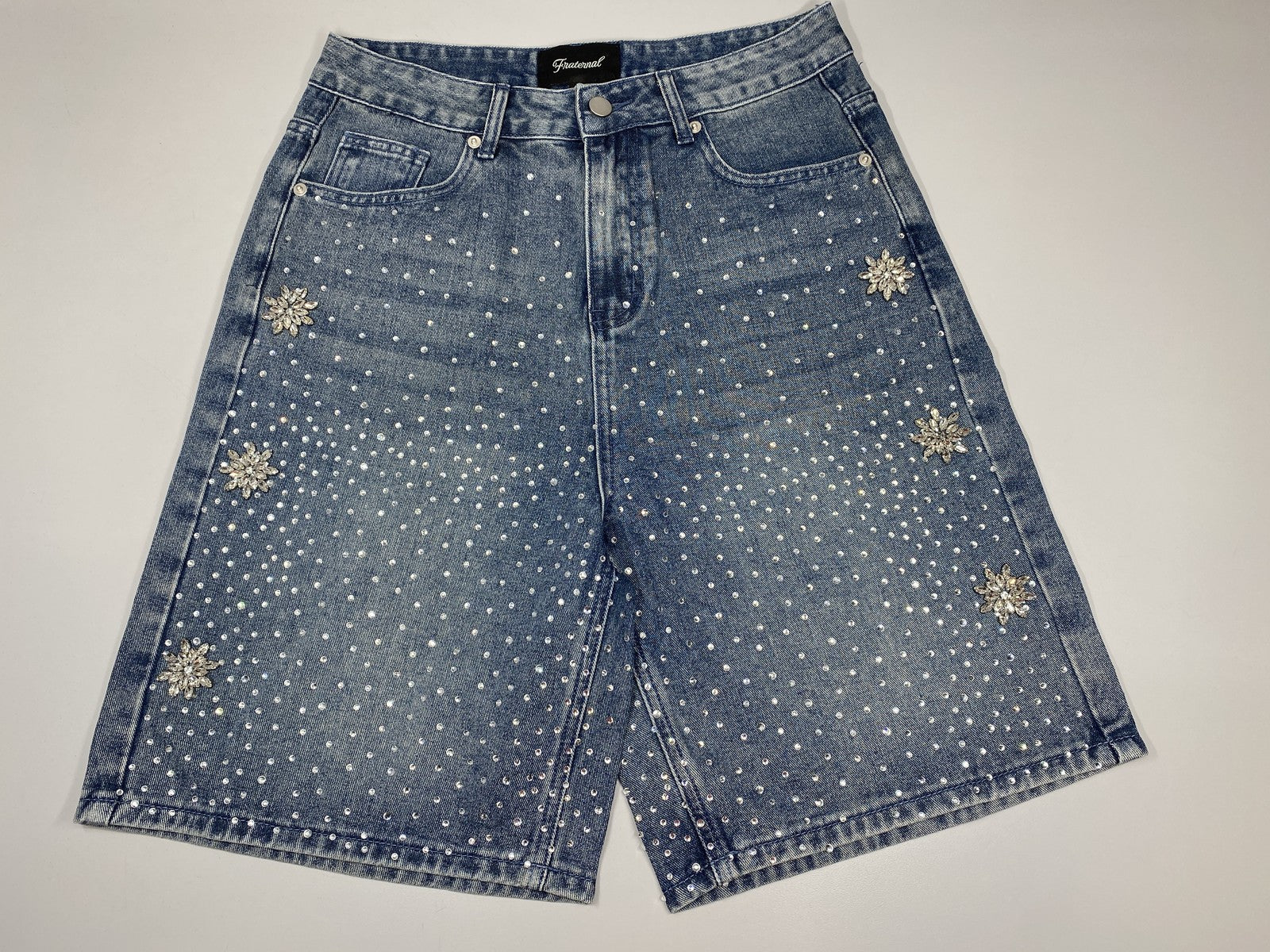 FRATERNAL WASHED BLUE ASTRO JORTS