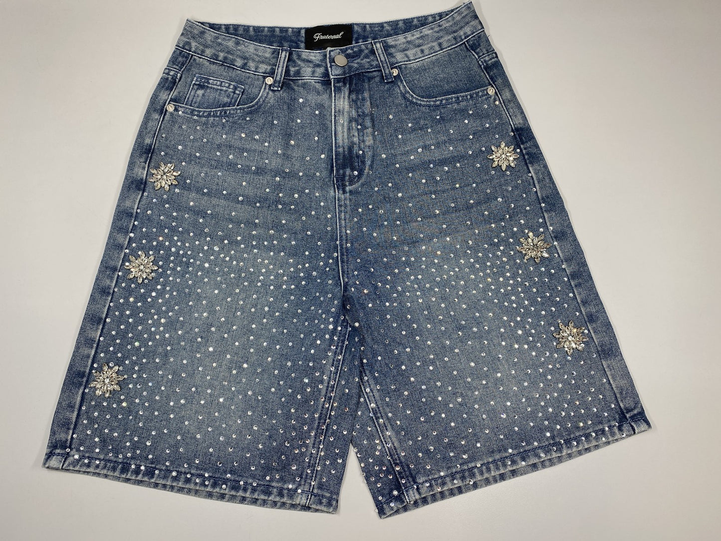 FRATERNAL WASHED BLUE ASTRO JORTS