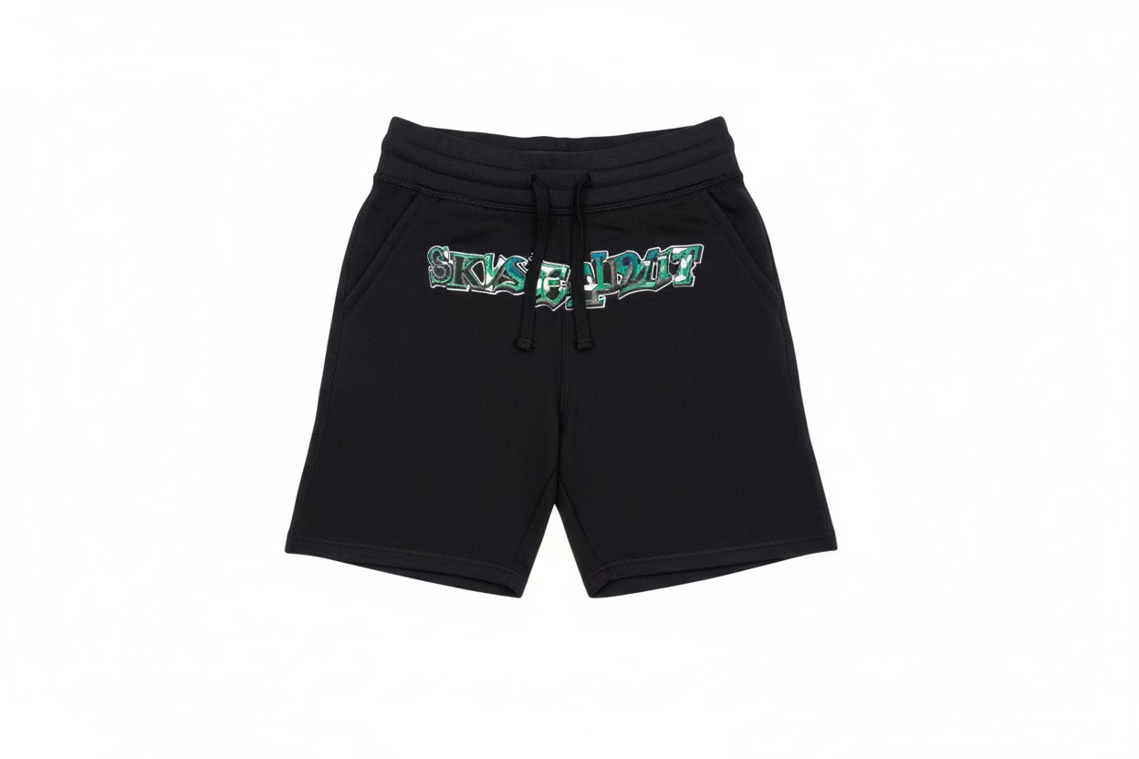 SKYS DA LIMIT LOGO GREEN/BLACK SHORTS