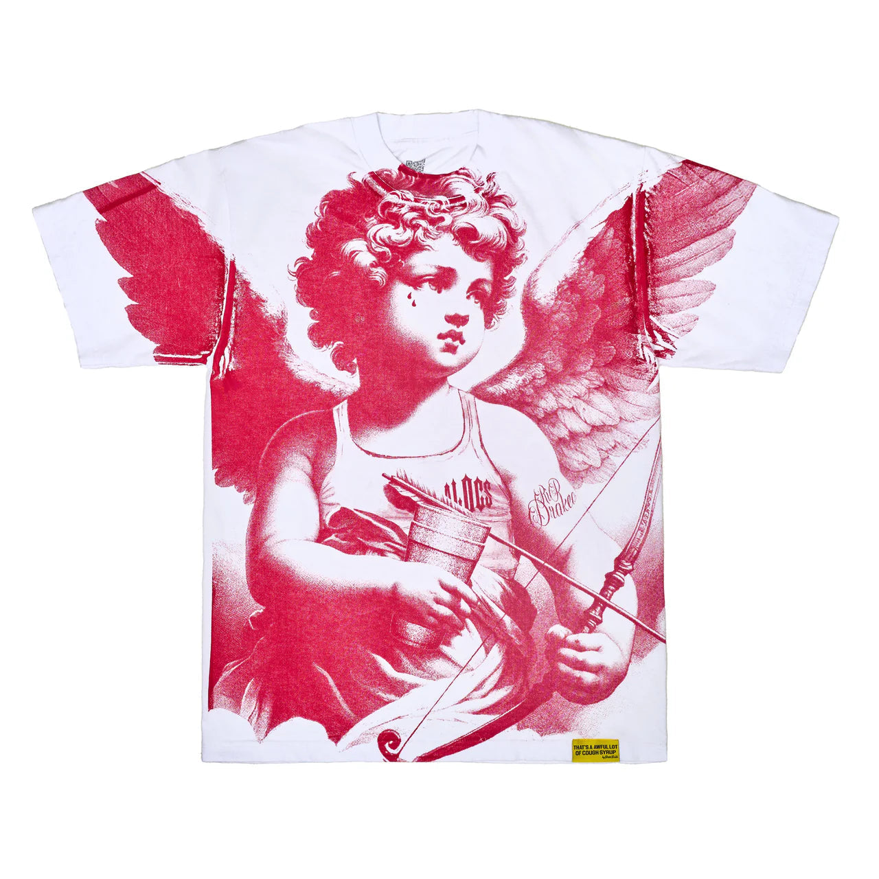 (DAILY DEAL) AWFUL LOT OF COUGH SYRUP CUPID TATTOO RED