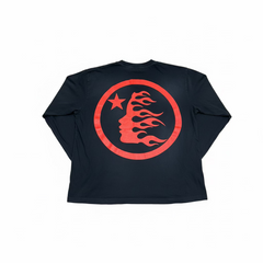 HELLSTAR NO GUTS BLACK & RED LONG SLEEVE T-SHIRT
