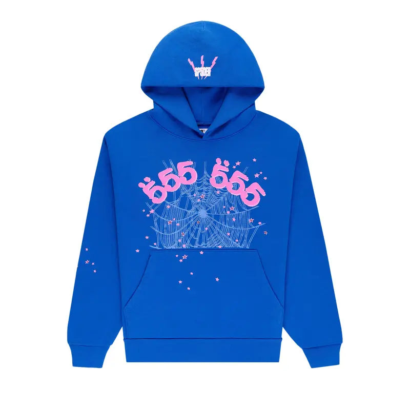 SP5DER ANGEL NUMBER HOODIE BLUE