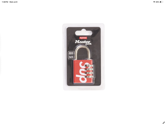 SUPREME MASTERLOCK NUMERIC LOCK 'RED'