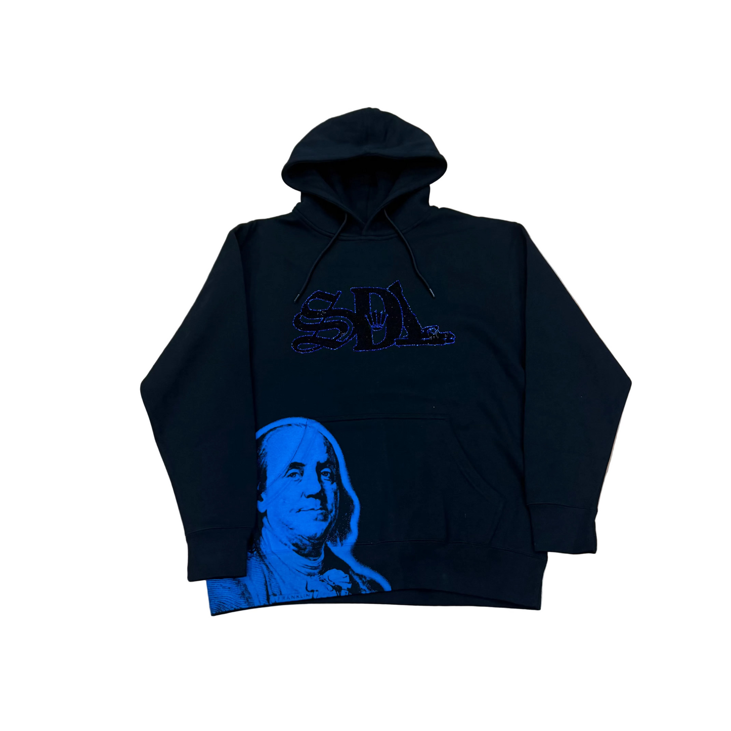 SKYS DA LIMIT BLUE CHAPO RHINESTONE HOODIE