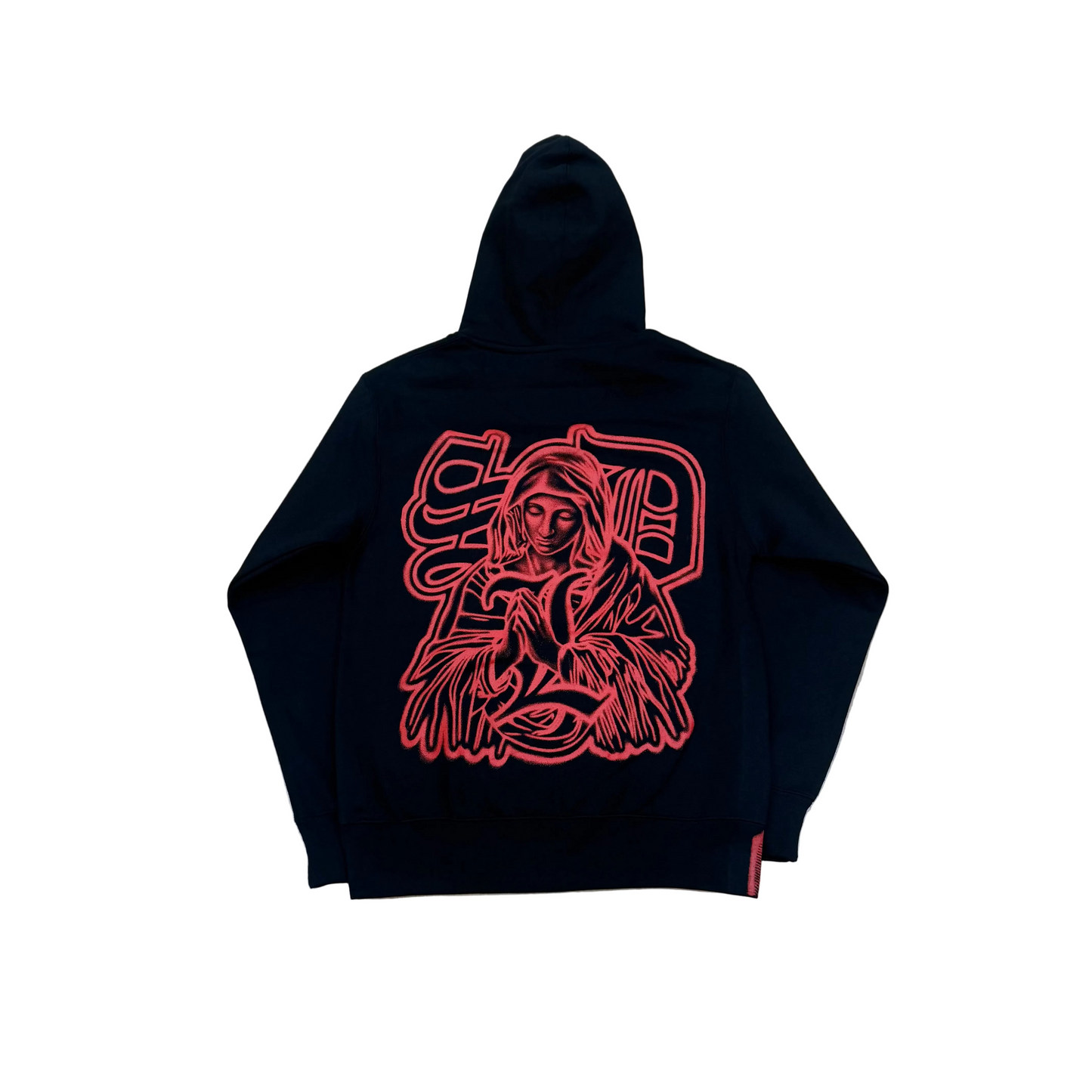 SKYS DA LIMIT VIRGIN MARY RED RHINESTONE HOODIE