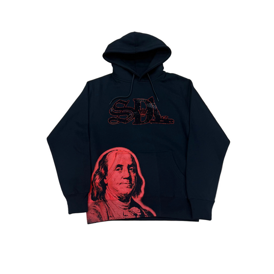 SKYS DA LIMIT VIRGIN MARY RED RHINESTONE HOODIE