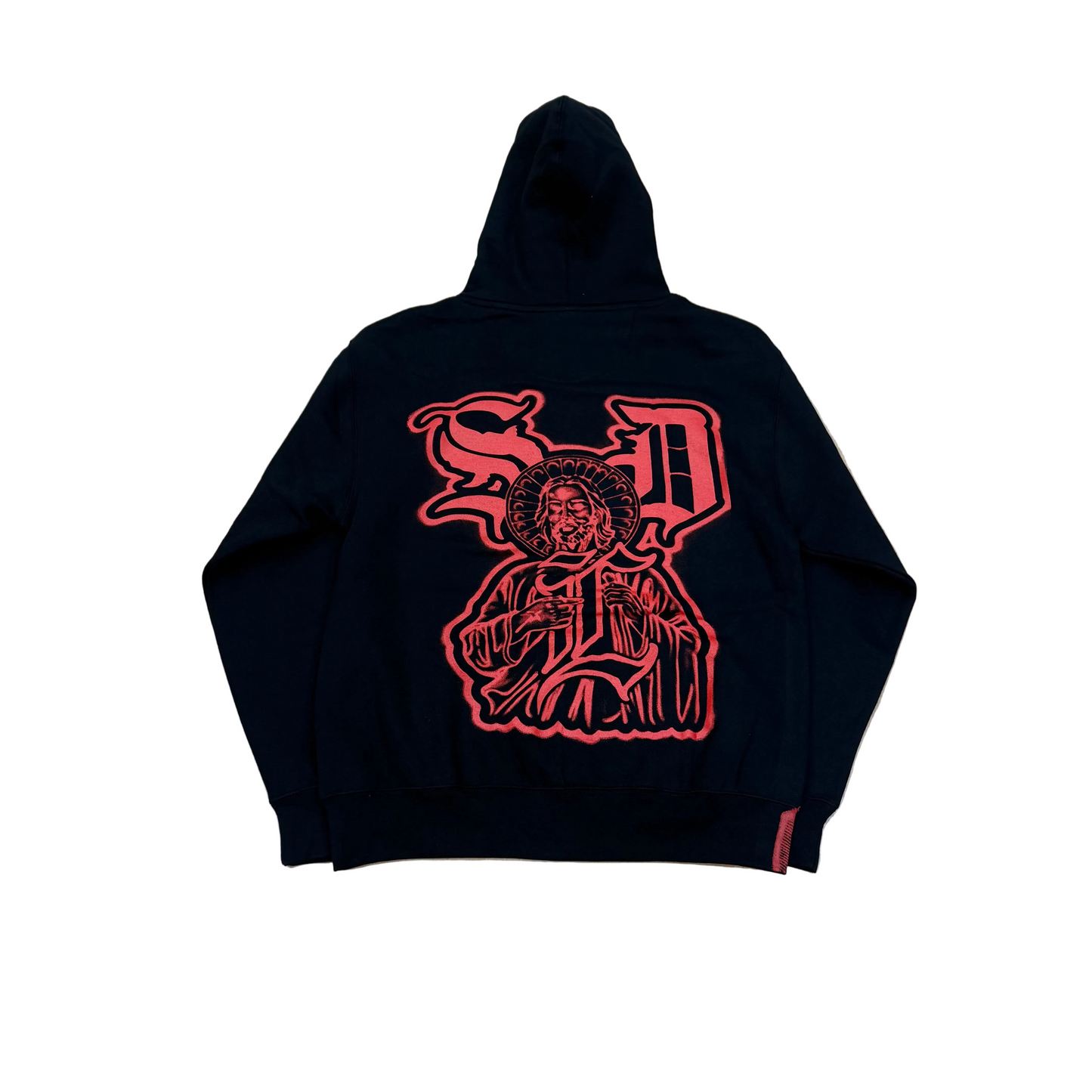 SKYS DA LIMIT RED JESUS RHINESTONE HOODIE
