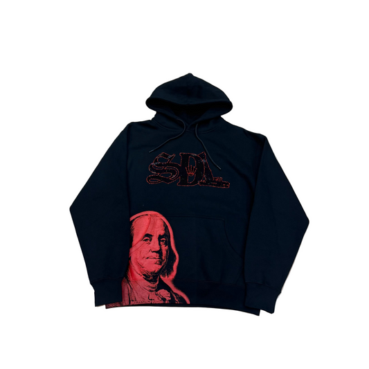 SKYS DA LIMIT RED JESUS RHINESTONE HOODIE