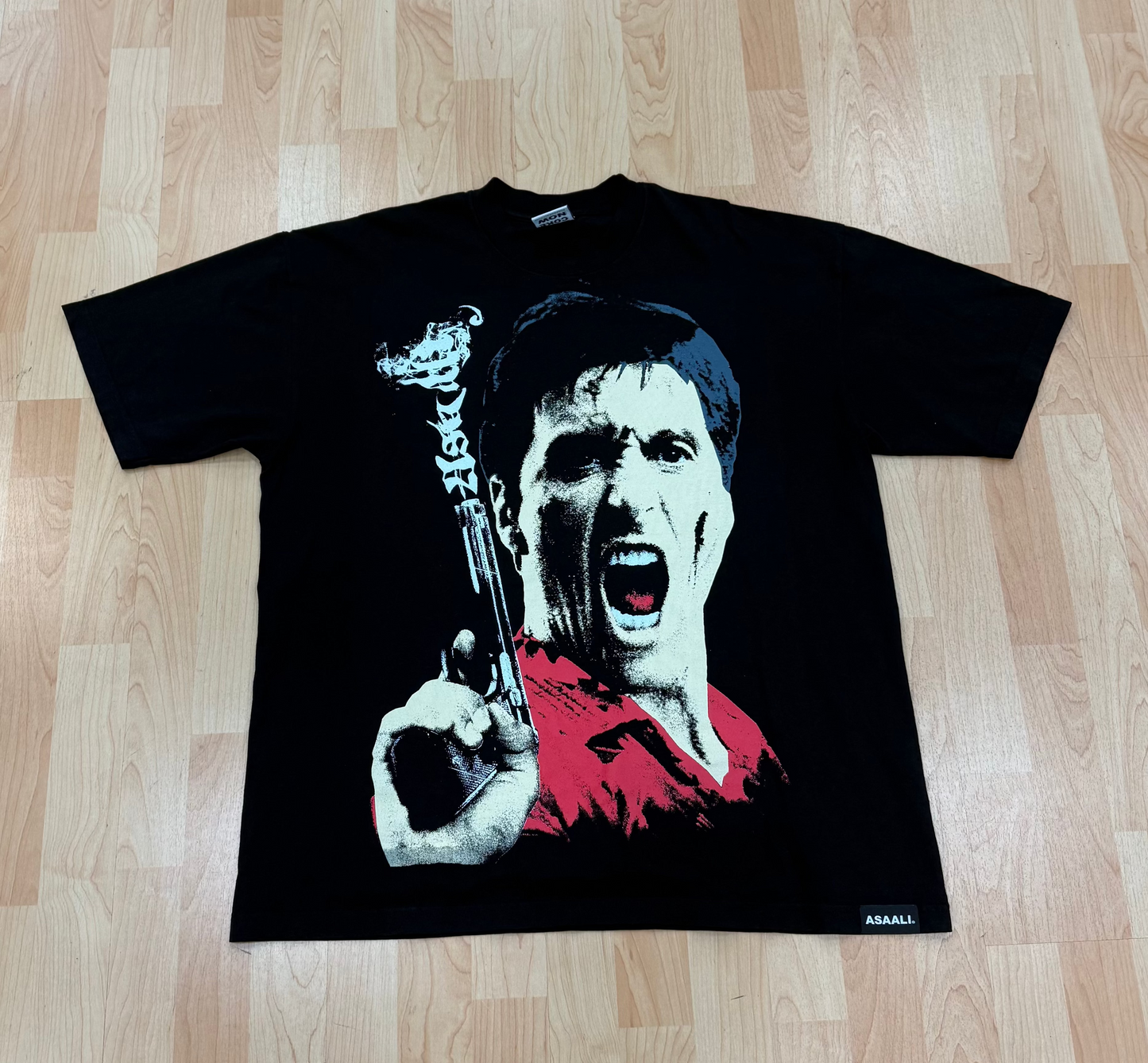 ASAALI TONY MONTANA BLACK T-SHIRT (USED)