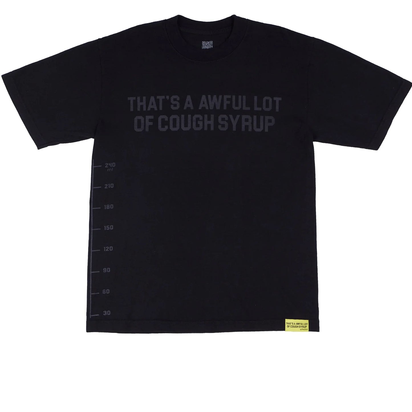 AWFUL LOT OF COUGH SYRUP CLASSIC T-SHIRT "BLACK ON BLACK"