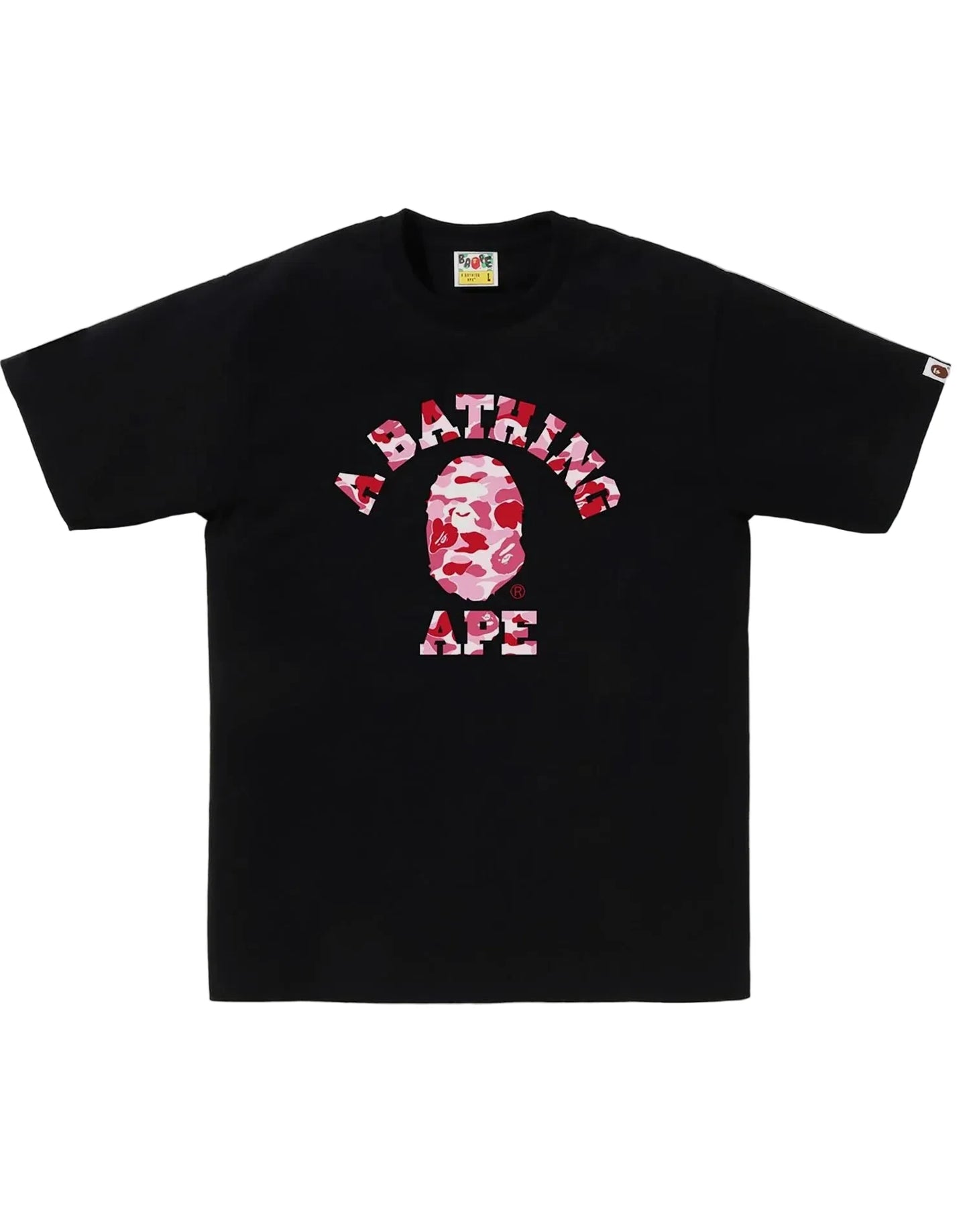 BAPE PINK CAMO COLLEGE TEE