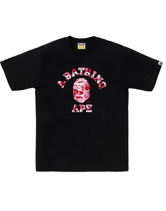 BAPE PINK CAMO COLLEGE TEE