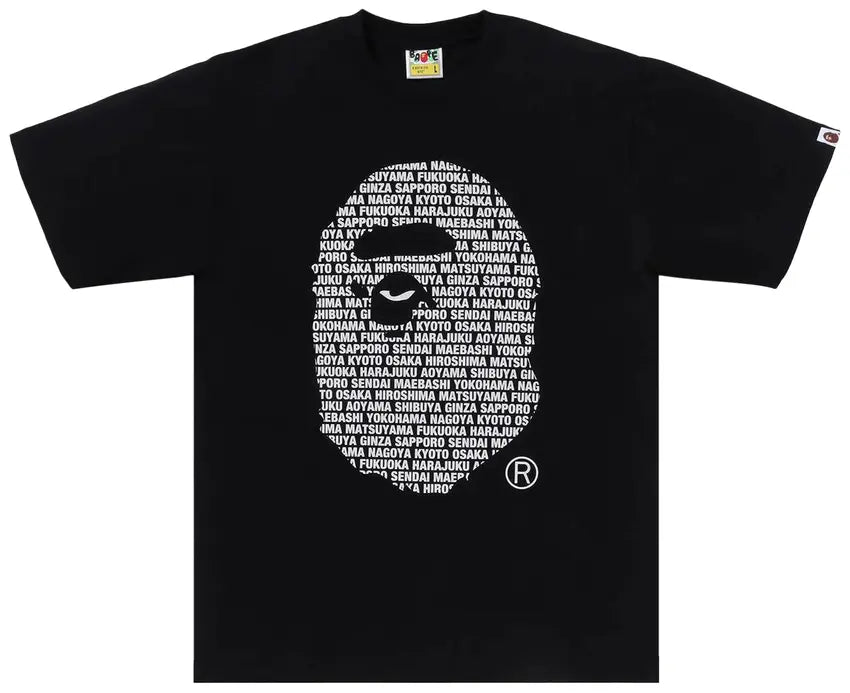 BAPE JAPAN CITY BLACK TEE SHIRT