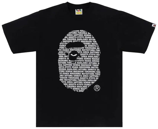 BAPE JAPAN CITY BLACK TEE SHIRT