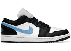 JORDAN 1 LOW BLACK UNIVERSITY BLUE WHITE (W)