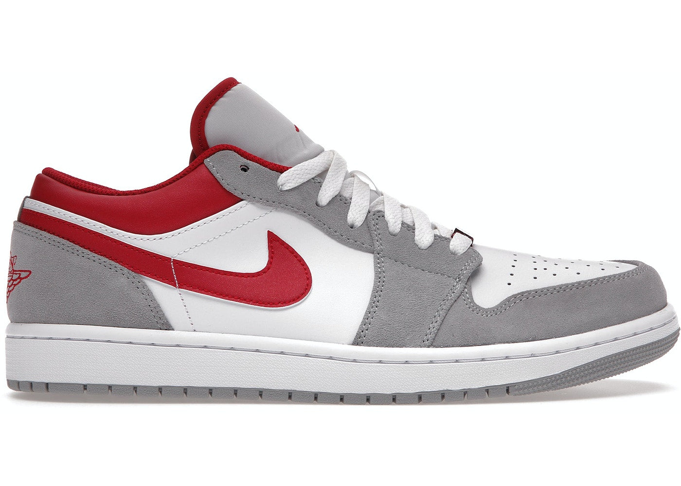 JORDAN 1 LOW SE LIGHT SMOKE GREY GYM RED