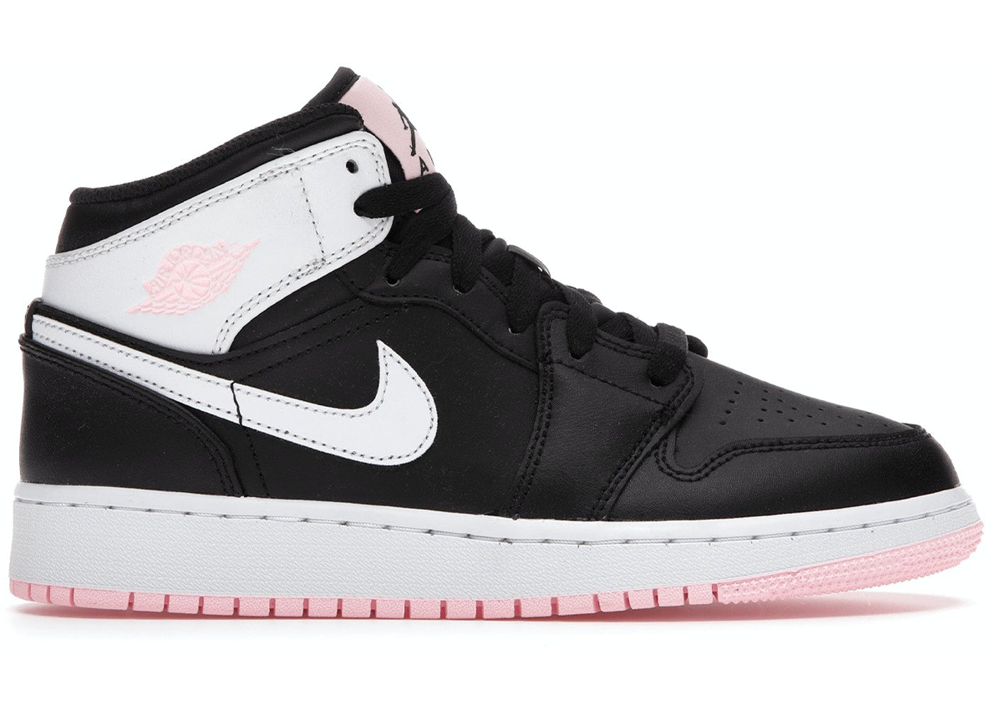 JORDAN 1 MID ARCTIC PINK BLACK (GS)