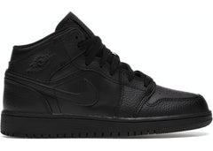 JORDAN 1 MID BLACK (GS)