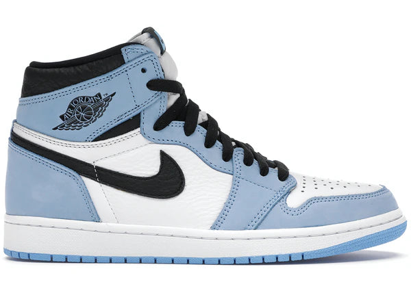 JORDAN 1 RETRO HIGH WHITE UNIVERSITY BLUE BLACK